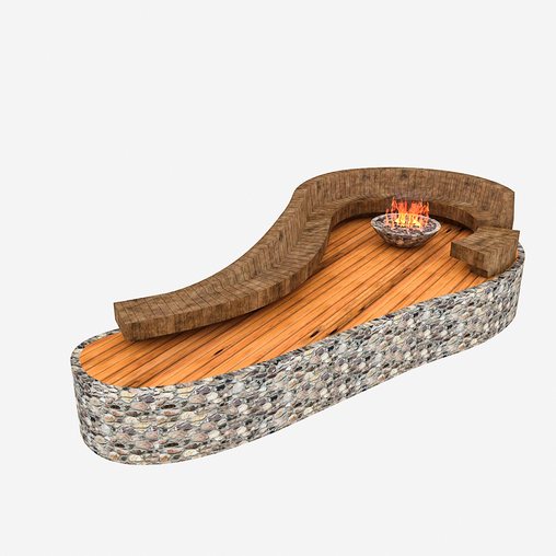 garden fire pit 3D model