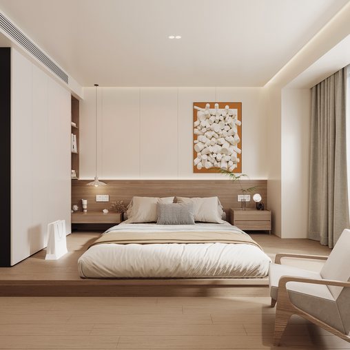 Modern bedroom 3d model Buy Download 3dbrute