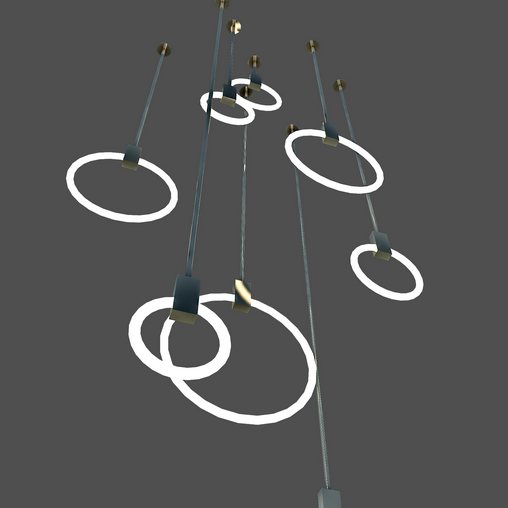 ceiling modern chandelier circle 3D model