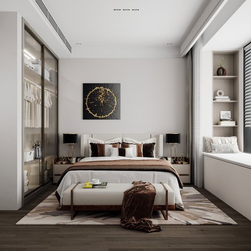 Modern bedroom 3d model Buy Download 3dbrute