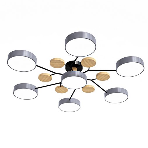 Macaron Molecular LED Ceiling Fixture Metal Living Room Semi Flush Mount Light