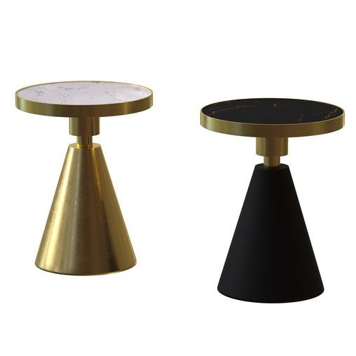 Stone Plate round Side Table Light Luxury and Simplicity Modern Small Tea Table