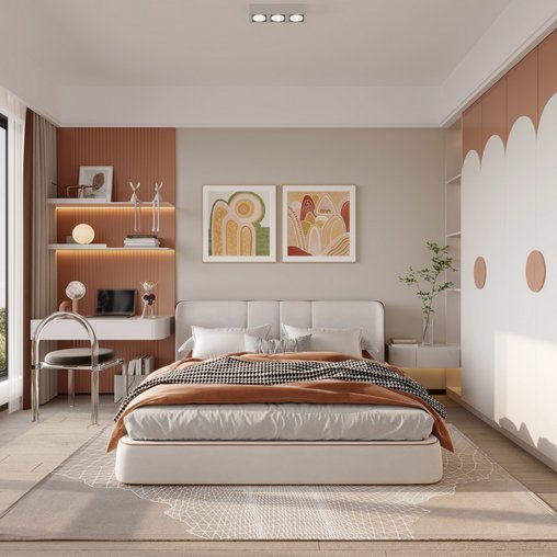 Modern bedroom 3d model Buy Download 3dbrute