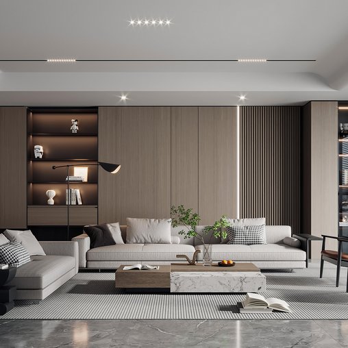 Modern living room 3d model Buy Download 3dbrute