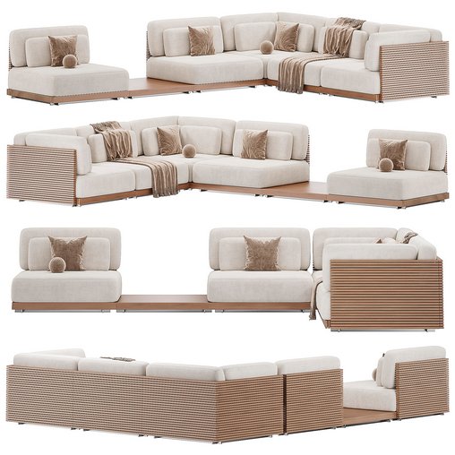 Caicos Sofa by Design milk 3d model Download  Buy 3dbrute