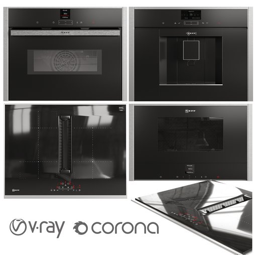 Kitchen Appliances - 3D Model for Corona, VRay