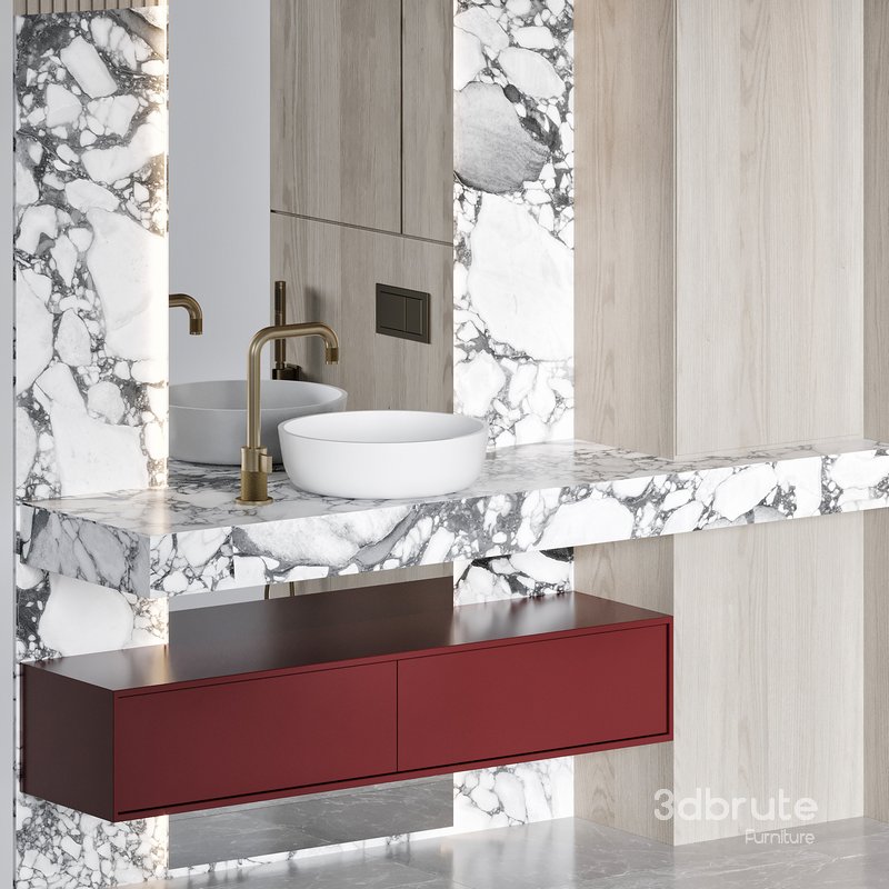 Bathroom furniture 58 3d model Buy Download 3dbrute