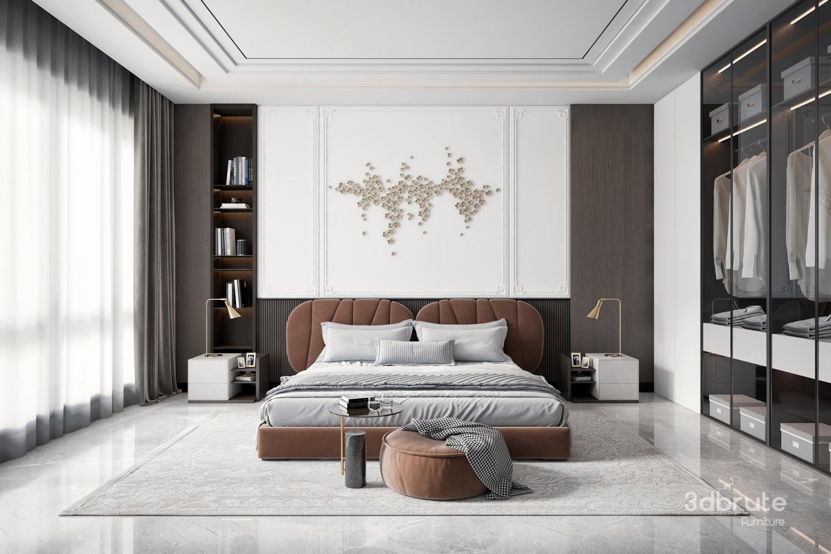 Bedroom - Vol 1 - 2024 3d model Buy Download 3dbrute