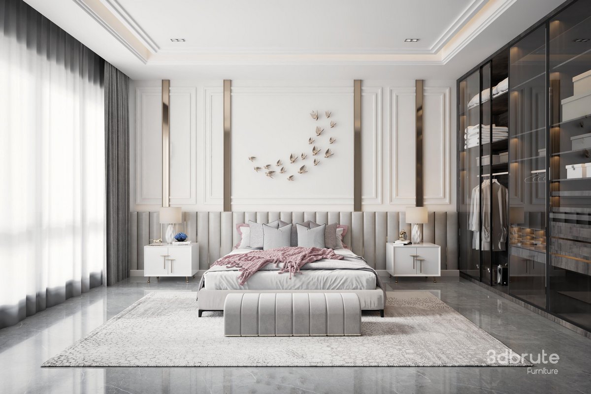 Bedroom Vol 1 2024 3d Model Buy Download 3dbrute   Bedroom 82566 