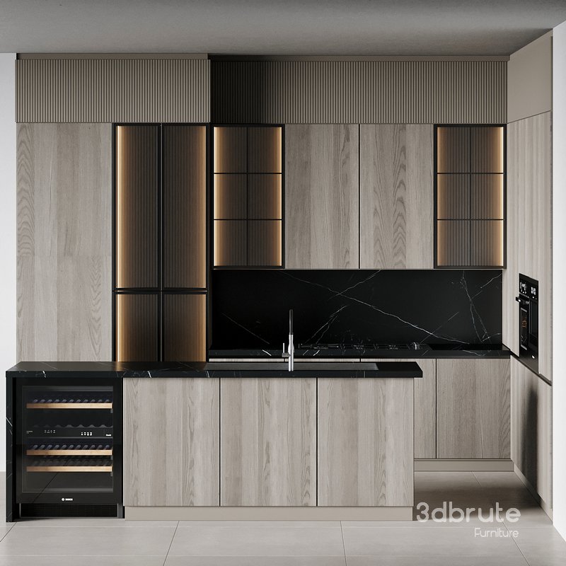 Kitchen 25 3d model Buy Download 3dbrute