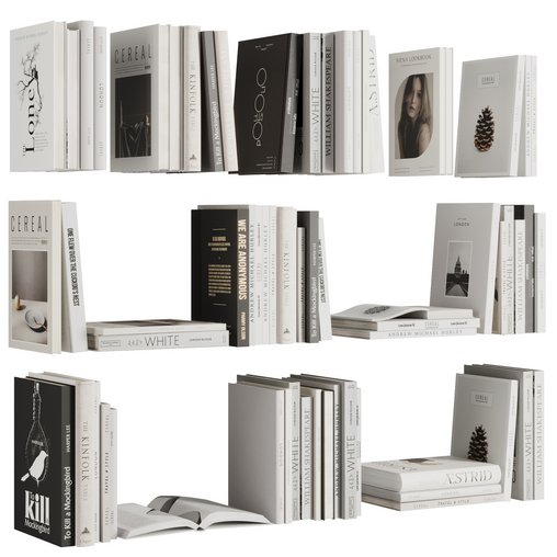 Set of Books V1 3d model Buy Download 3dbrute