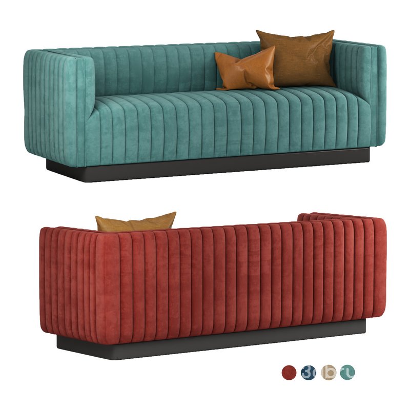 Conjure Tufted Velvet Sofa in Emerald 2