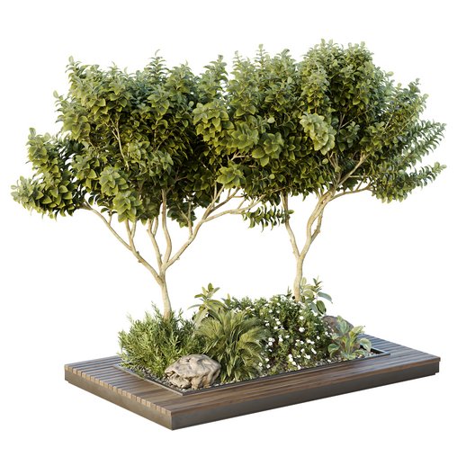 HQ Tree and bush garden box outdoor VOL 46