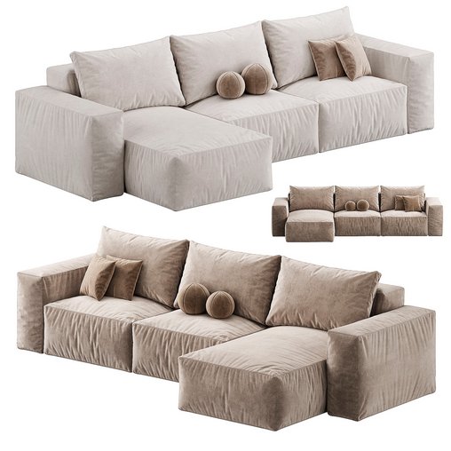 Corner sofa Marco ARARAT 3d model Download  Buy 3dbrute