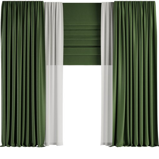 Curtain Set M46 3d model Buy Download 3dbrute