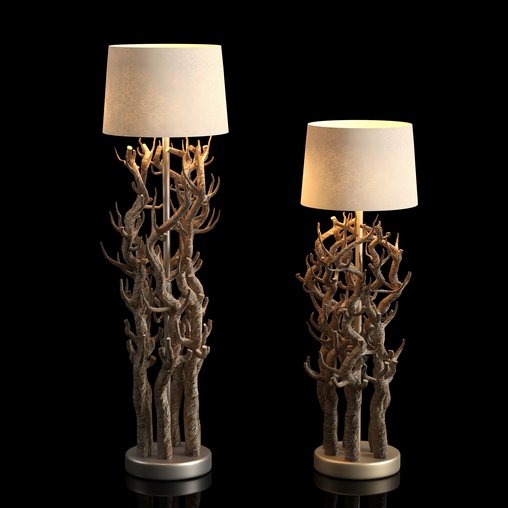 final floor lamp tree trunk