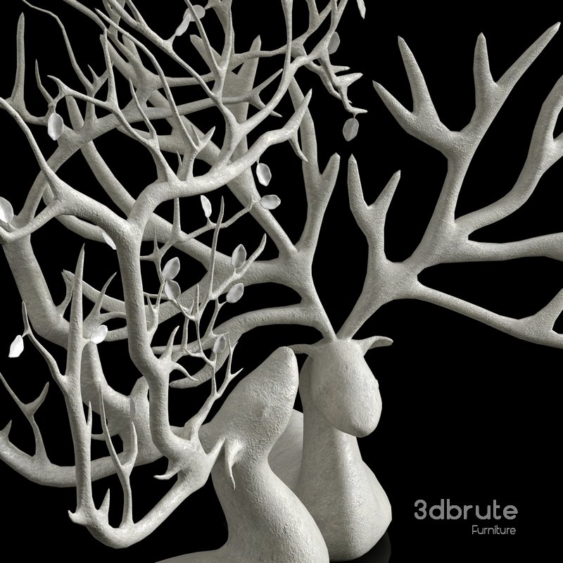 Deer Accessories 3d Model Buy Download 3dbrute   Render 0241 