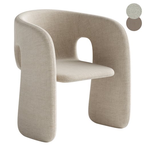 Designer Shaped Fabric Dining Chair