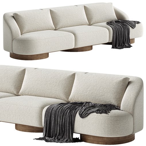 ATHENA 4-SEATER SOFA 3d model Download  Buy 3dbrute