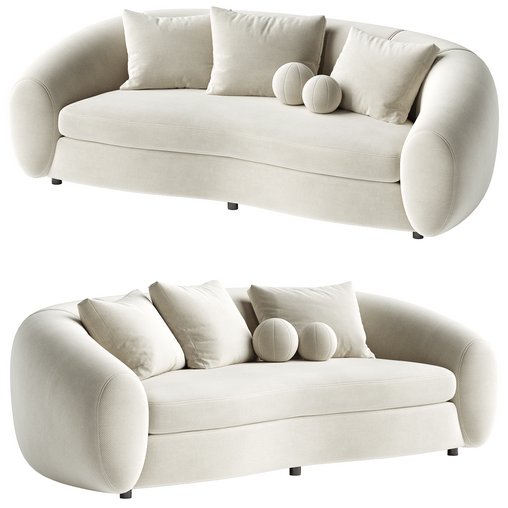 June Sofa 3d model Buy Download 3dbrute