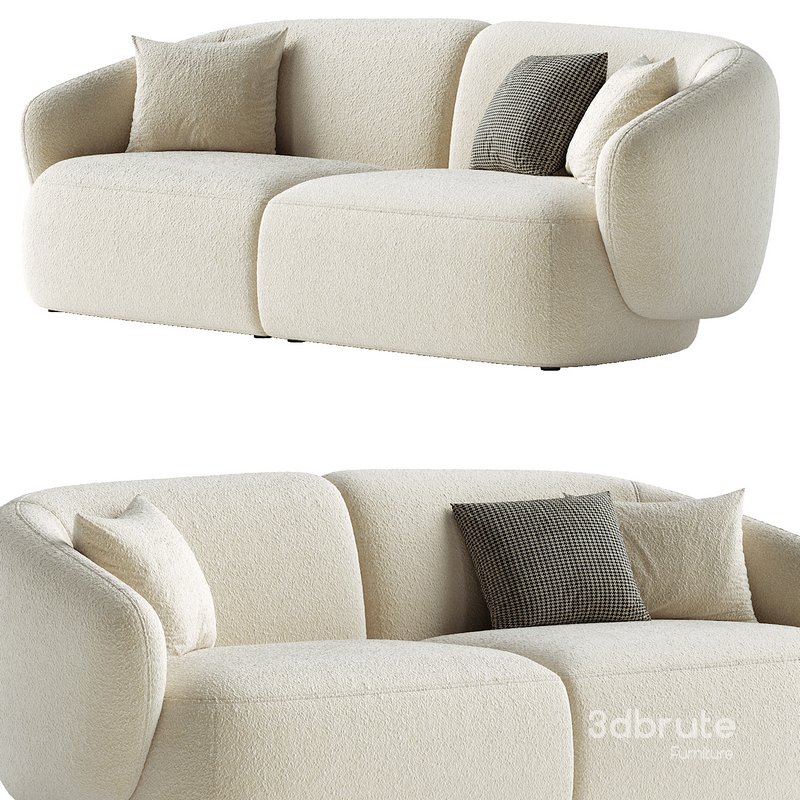 Auburn Performance Fabric Sofa 3d model Buy Download 3dbrute