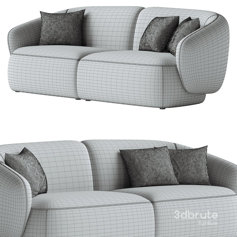 Auburn Performance Fabric Sofa 3d model Buy Download 3dbrute