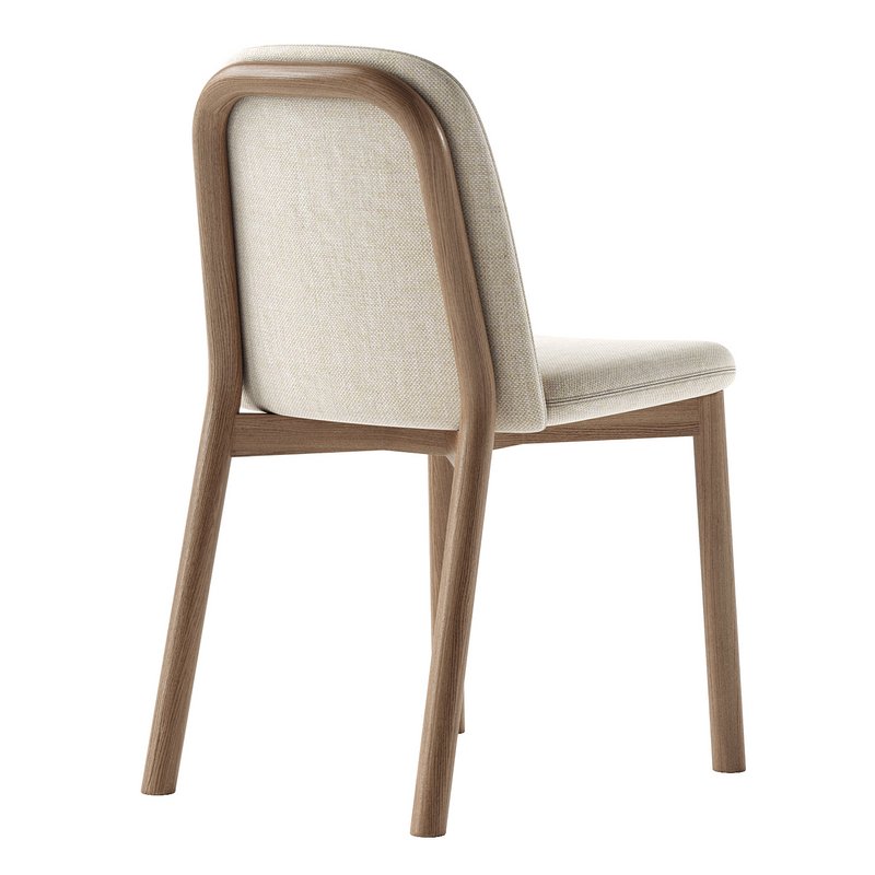 Julie upholstered ash wood chair 3dbrute 3dmodel furniture and decor