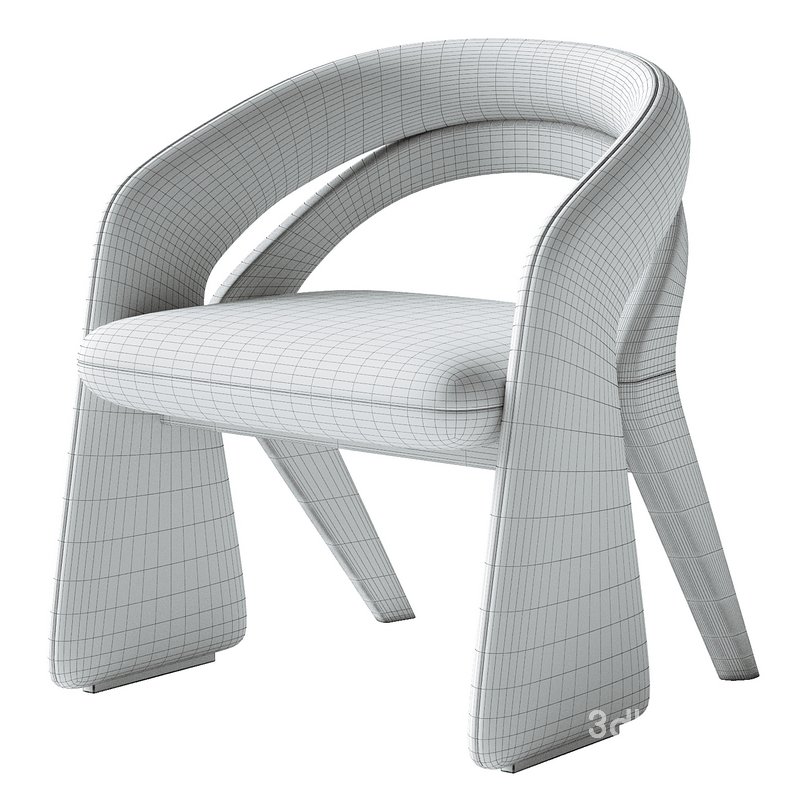 Olga Dining Chair 3d model Buy Download 3dbrute