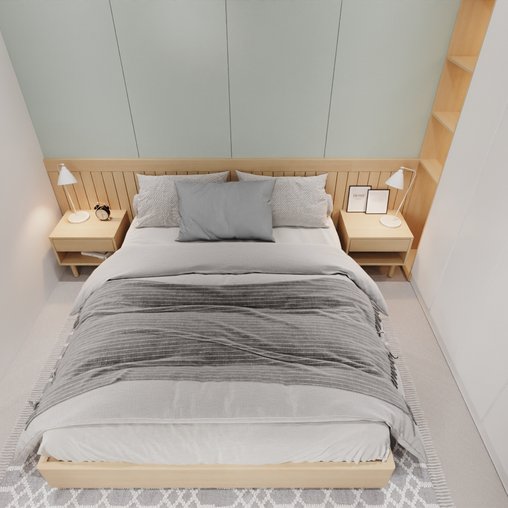 Bed Set 3d model Download  Buy 3dbrute