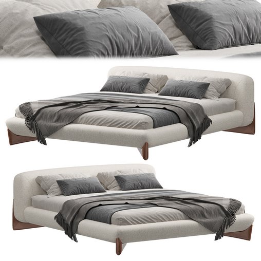 Porada Softbay BED 3d model Download  Buy 3dbrute