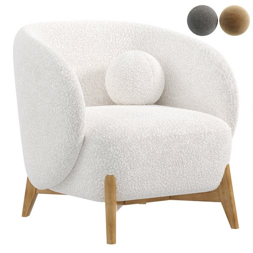 Cozy White Armchair by divan