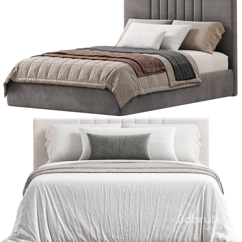 Upholstered bed Himrod by wayfair 3d model Buy Download 3dbrute