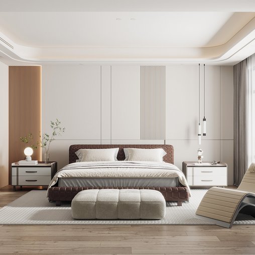 Modern bedroom 3d model Buy Download 3dbrute