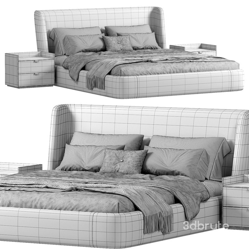 REEVES Bed by idealbeds 3d model Buy Download 3dbrute