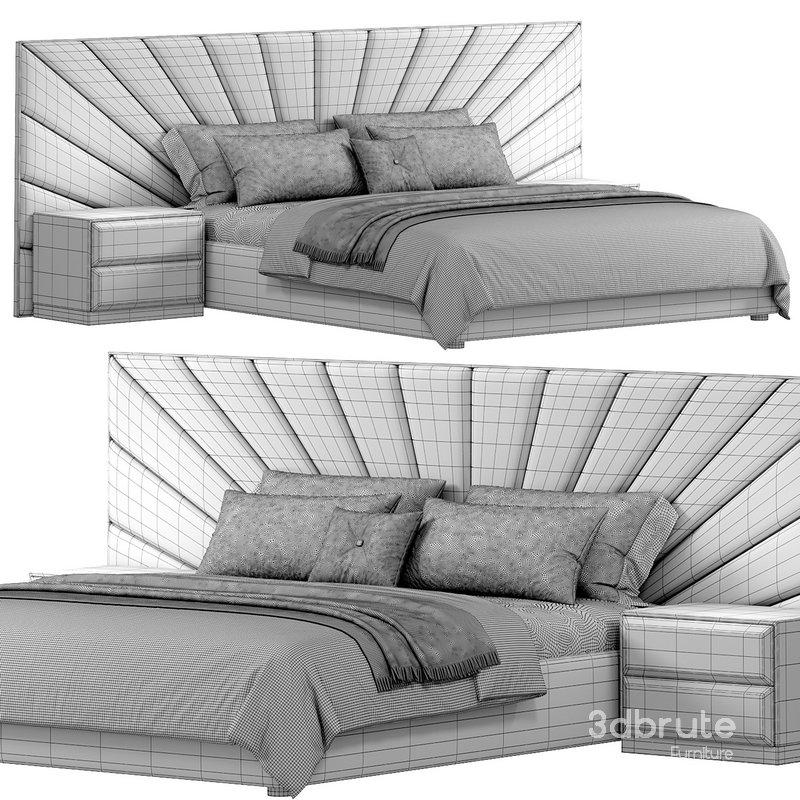 NICE Bed by Cazarina 3d model Buy Download 3dbrute