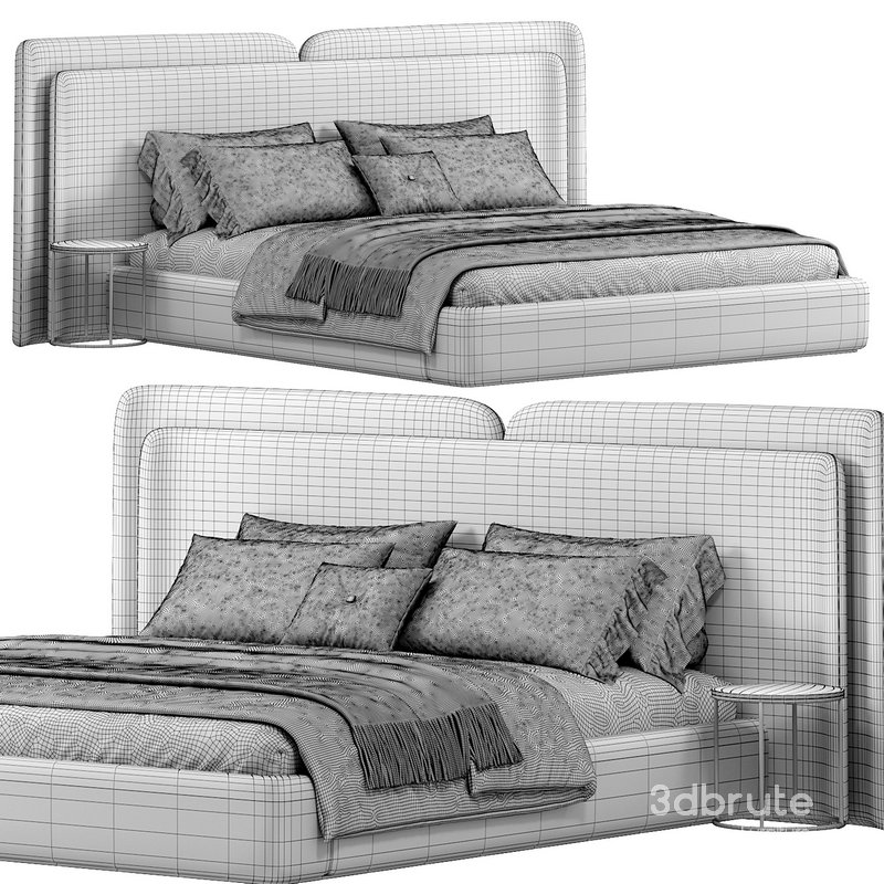 VALLETTA Bed by importhome 3d model Buy Download 3dbrute