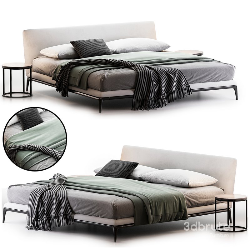 Atoll Bed By B&B Italia 3d Model Buy Download 3dbrute