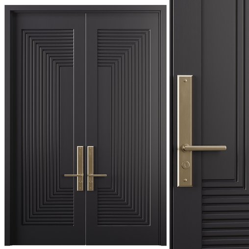 Entrance door set9 3d model Buy Download 3dbrute