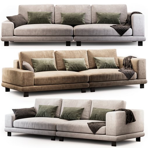 Sofa Di Angelo from Eichholtz 3d model Download  Buy 3dbrute