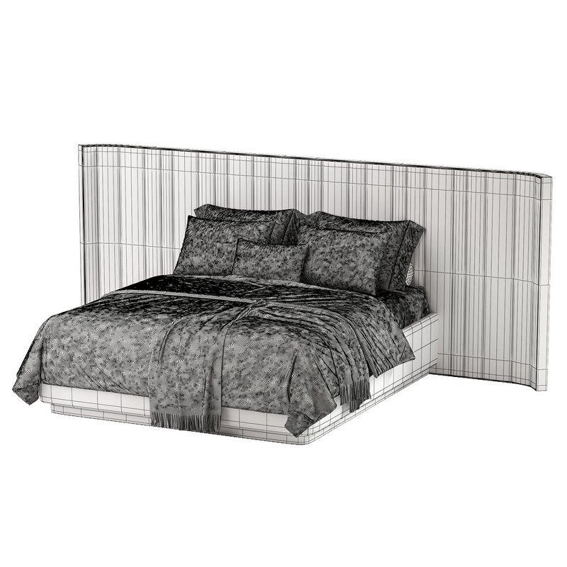 Curved bed 3d model Buy Download 3dbrute