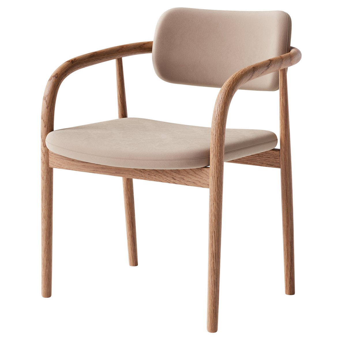 Natural Beige Dining Chair - 3dbrute : 3dmodel furniture and decor