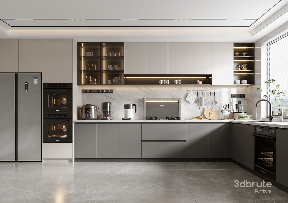 Modern kitchen 3d model Buy Download 3dbrute