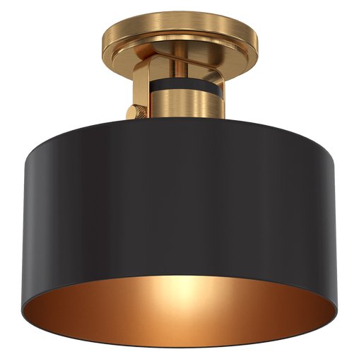 Possini Euro Courtney Gold Matte Black Ceiling Light