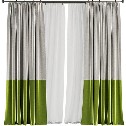 Curtain Set M60 - 3dbrute : 3dmodel furniture and decor