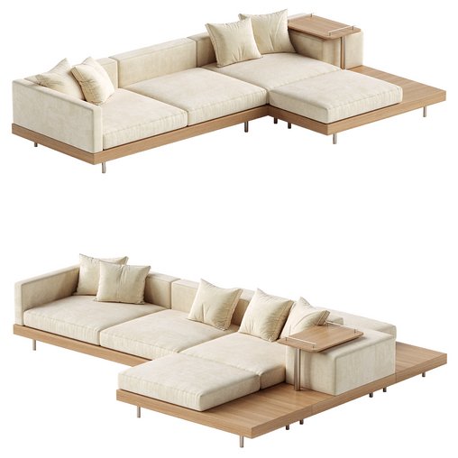 Japandi XXL Wooden Sofa 03