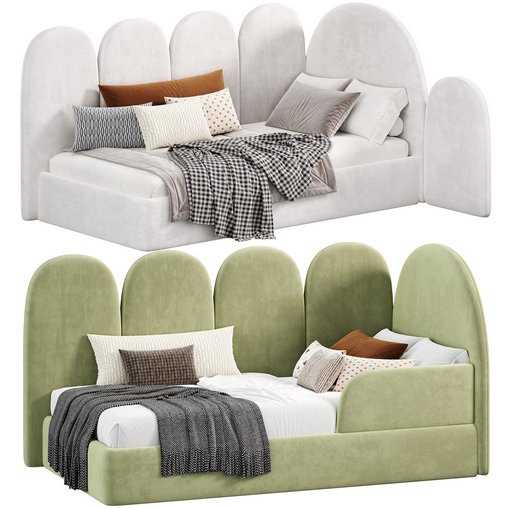 Rhea green Bed by furni