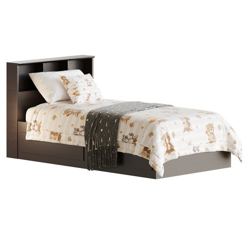 Mainstays Mates Storage Bed with Bookcase Headboard