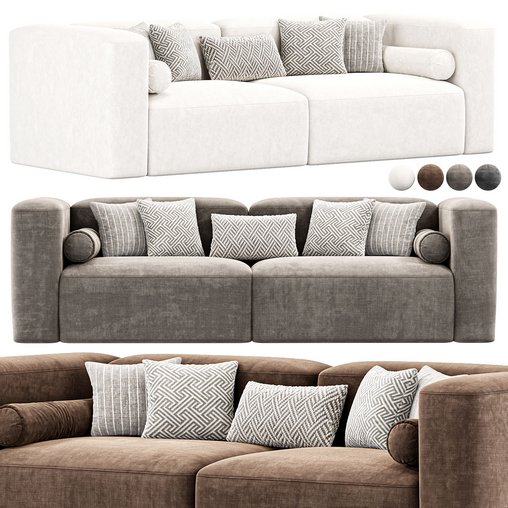 Mags 2 Seater Combination 1 Sofa By Hay 3d model Download  Buy 3dbrute