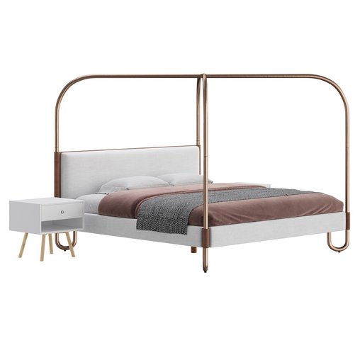 Gracia King Upholstered Canopy bed