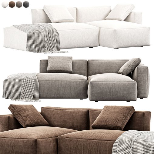 Mags Soft Lounge Sofa By Hay 3d model Download  Buy 3dbrute